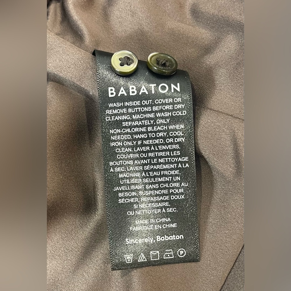 Aritzia Babaton Chocolate Brown Rosalia Ruched Satin Elegant Blouse Mock Neck - Picture 10 of 14